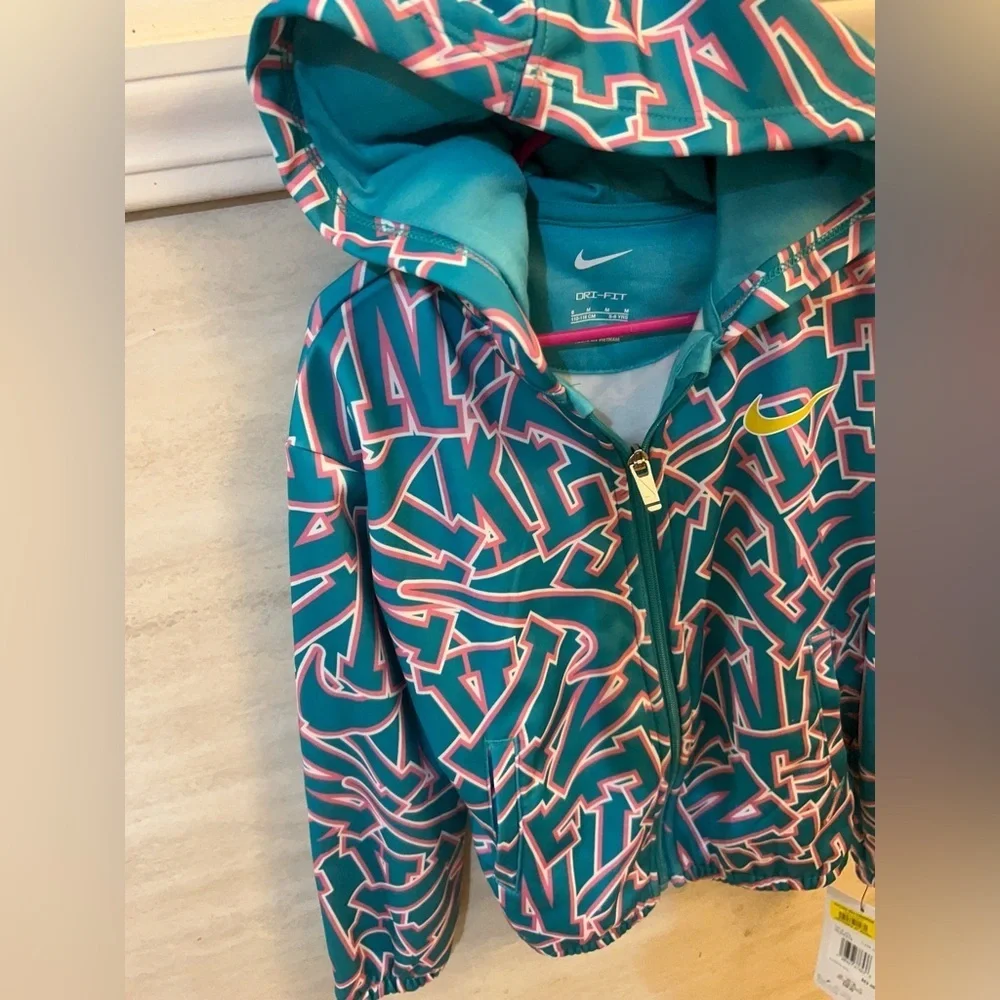 Nike Aqua Teal Dri-FIT Full-Zip Jacket Hooded Jacket